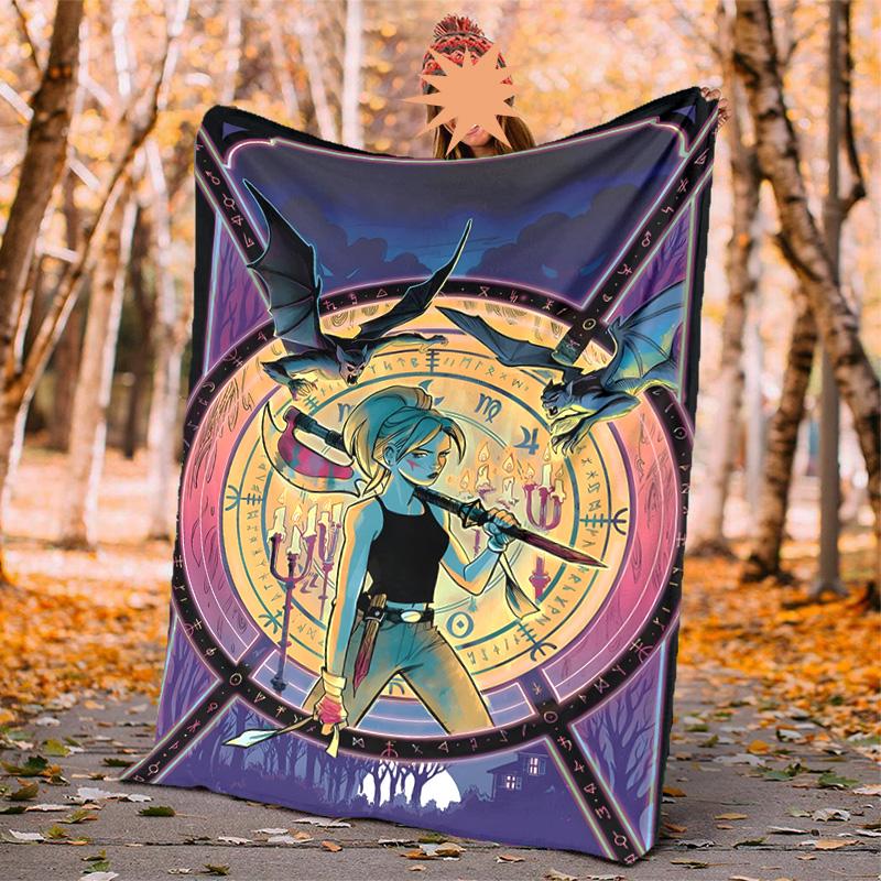 Buffy Flannel Blanket Soft Warm All-Season Throw, Design for Camping, Car Travel, Hiking Sofa, Bed, Office Perfect Gift for Parties