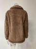 Women's Plush Lapel Short Cardigan Jacket - Autumn/Winter 2023