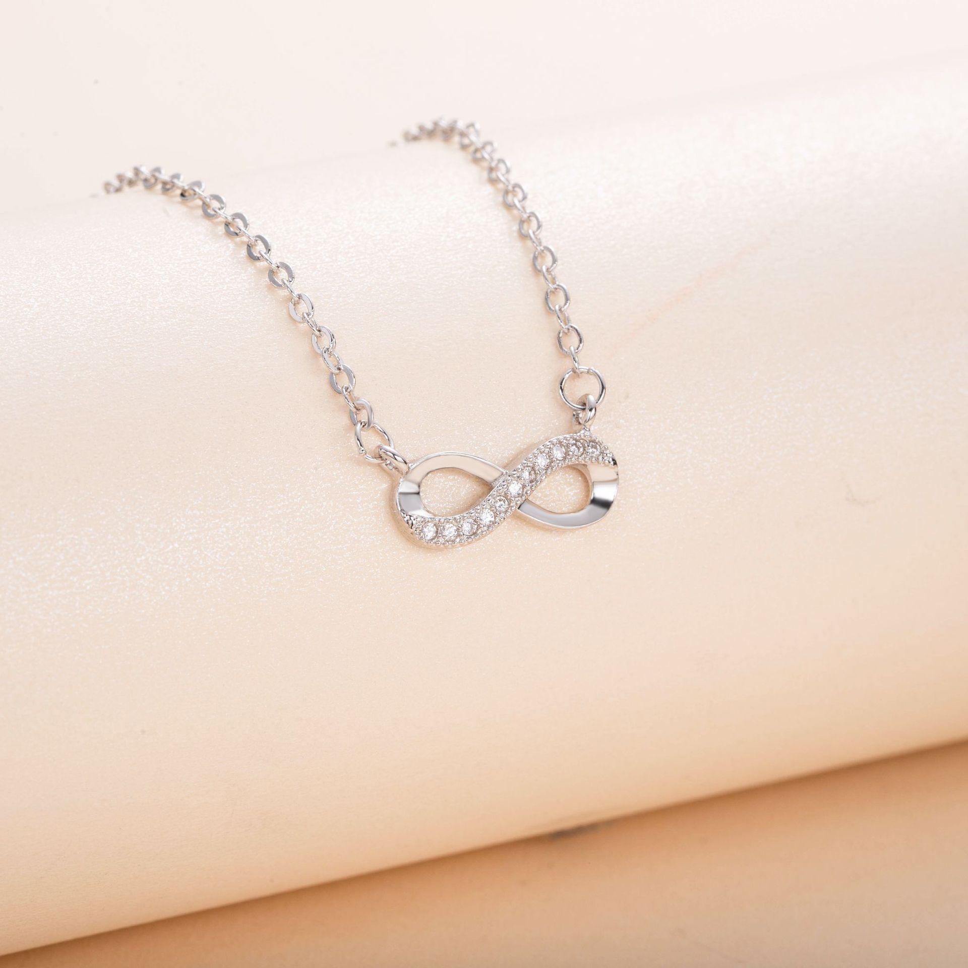 

Dazzling Diamond Infinity Love Pendant Necklace for Women - European & American Style