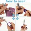 12 PCS Scissors Finger Rings Soft Silicone Scissors for Pet Grooming Scissors Accessories for Animal Hair Cutting Thumb erts Finger Protector Ring