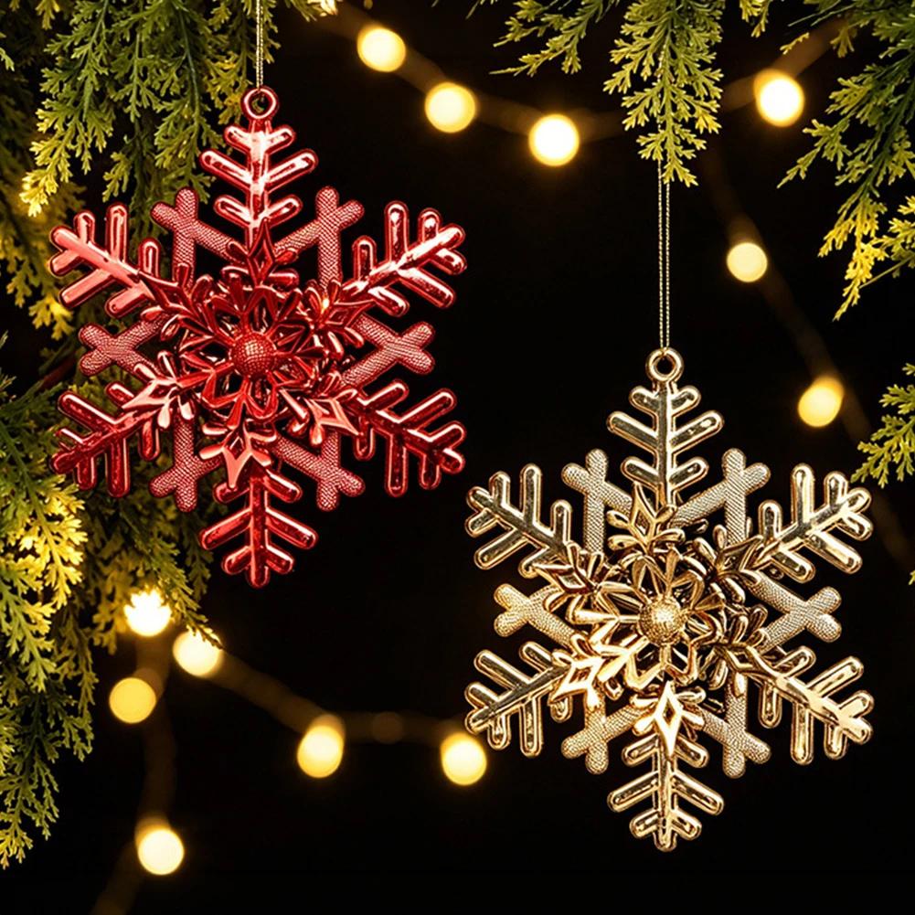 Festive Holiday Reindeer Snowflake Ballet Pendant Hanging from Xmas Tree for Christmas Red Party Decorations