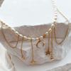 Perlen-Pulloverkette, europäischer und amerikanischer Design-Tassel-Halskette, weiblicher Stern Mond Licht Luxus Choker Halskette