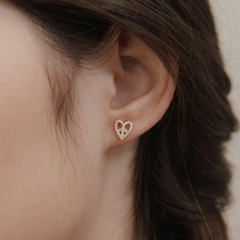 TATIANA (925 Silver) Harmony Heart Earrings EC3136