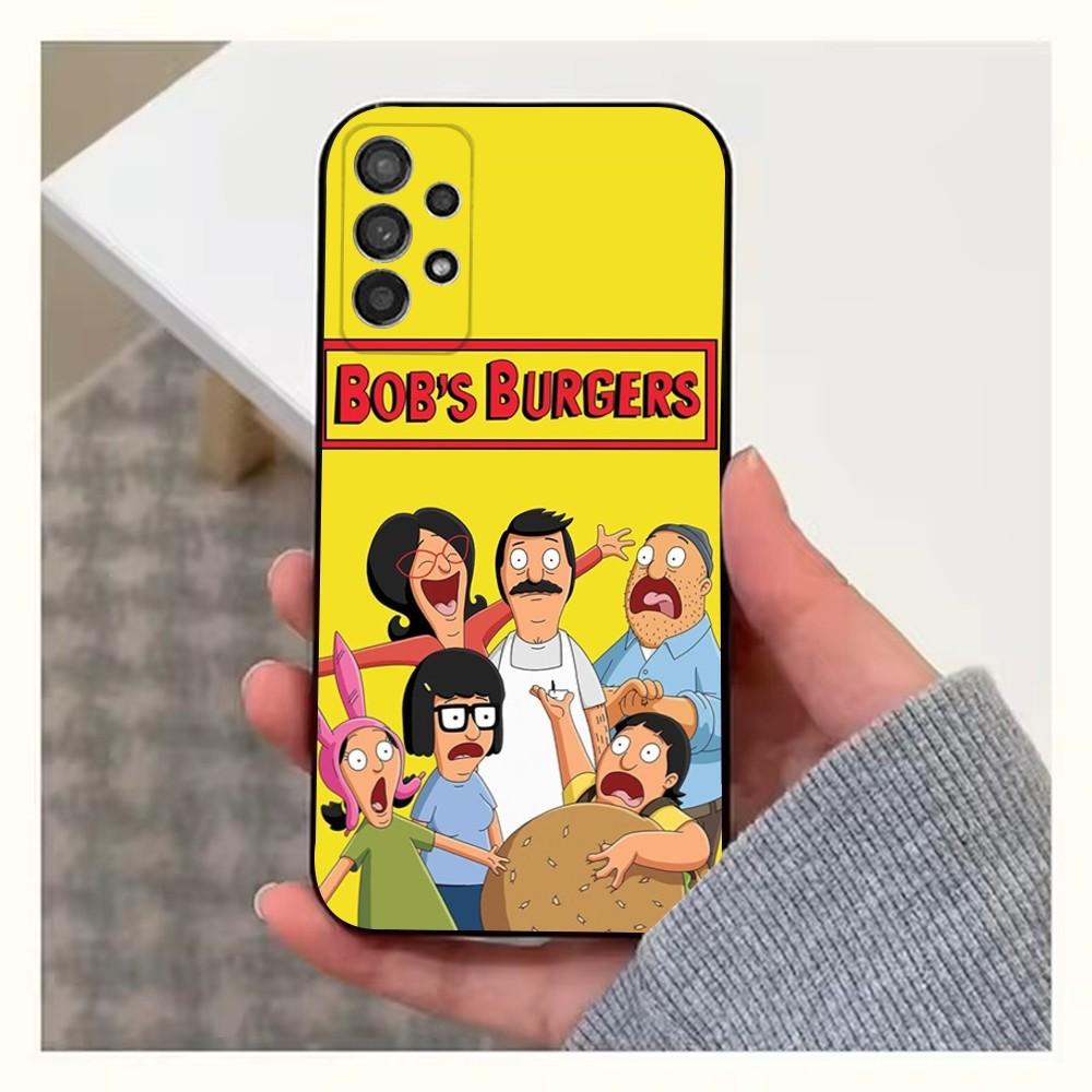 Cartoon B-Bob Burger-ES Phone Case For Samsung S25,S24,S23,S22,S20,S21,S10,Ultra,Plus,Lite,FE,Soft Silicone Black Cover