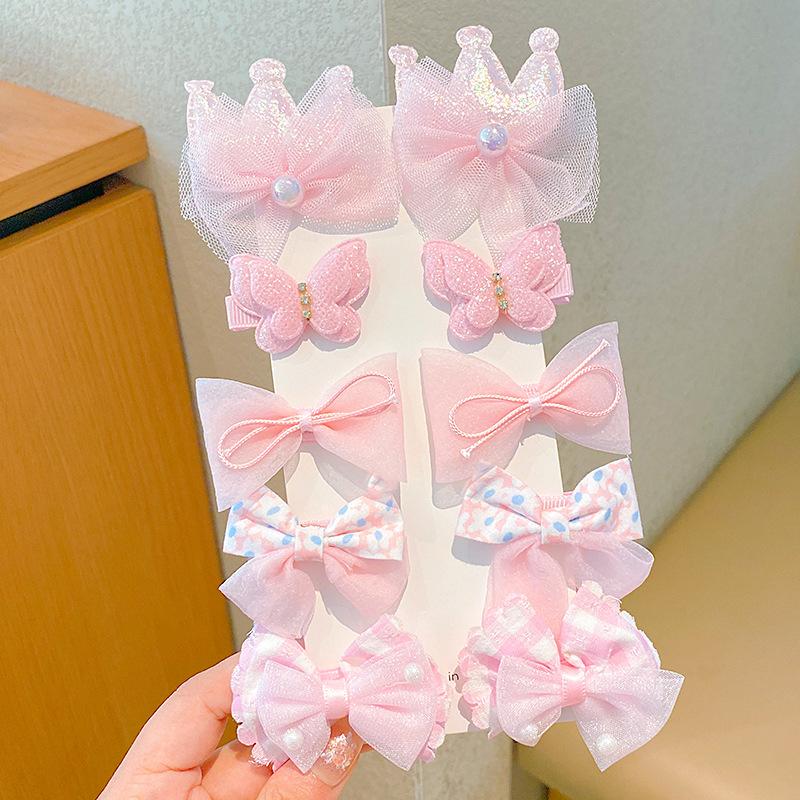 10 Pcs/Set New Baby Girl Cute Colors Flower Hair Bands Ponytail Holder Chilren Soft Scrunchies Rubber Kids Hair Accessories