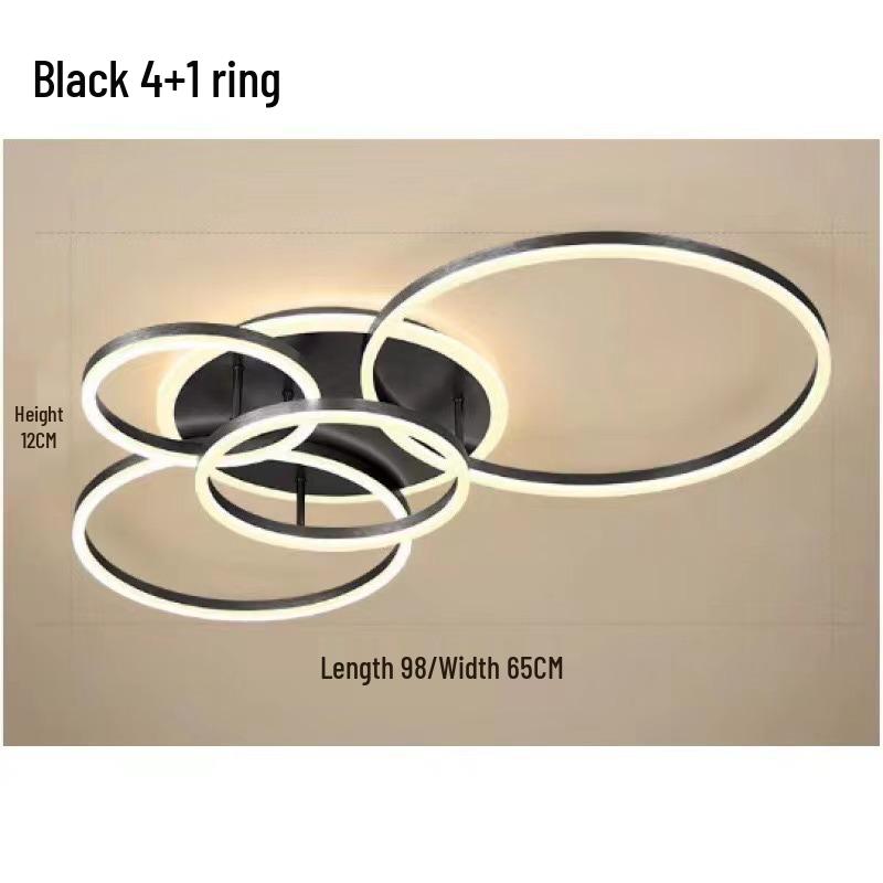 Nordic LED Round Ceiling Lamp - Modern Minimalist Ring Design for Living Room, Bedroom, or Study.