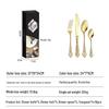 Royal Court 24-Piece Stainless Steel Cutlery Set - Embossed Hollow Steak Knives, Forks, and Spoons