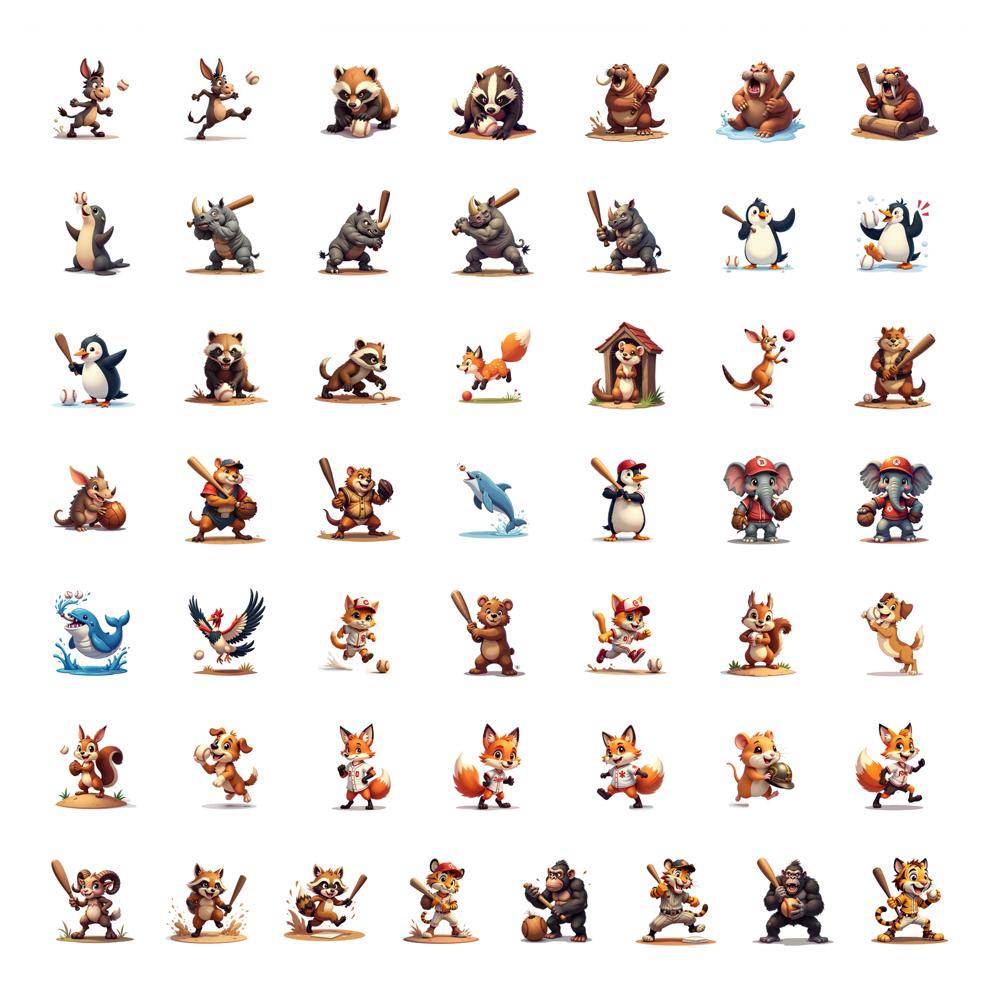 

50pcs Stickers Stickers Animal Stickers For Laptop Luggage Scrapbook Diary Sticker Guitar Laptop Helmet DIY