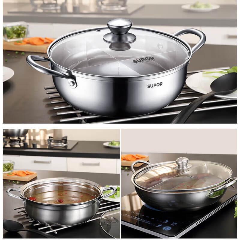 SUPOR 28cm 304 Stainless Steel Universal Hot Pot