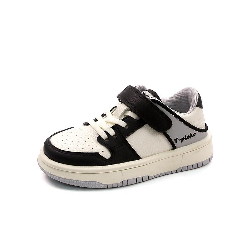 

Модные яркие кожаные детские кроссовки 2024 года: Обувь с мягкой нескользящей подошвой для девочек и мальчиков. Size 35, 21.9cm