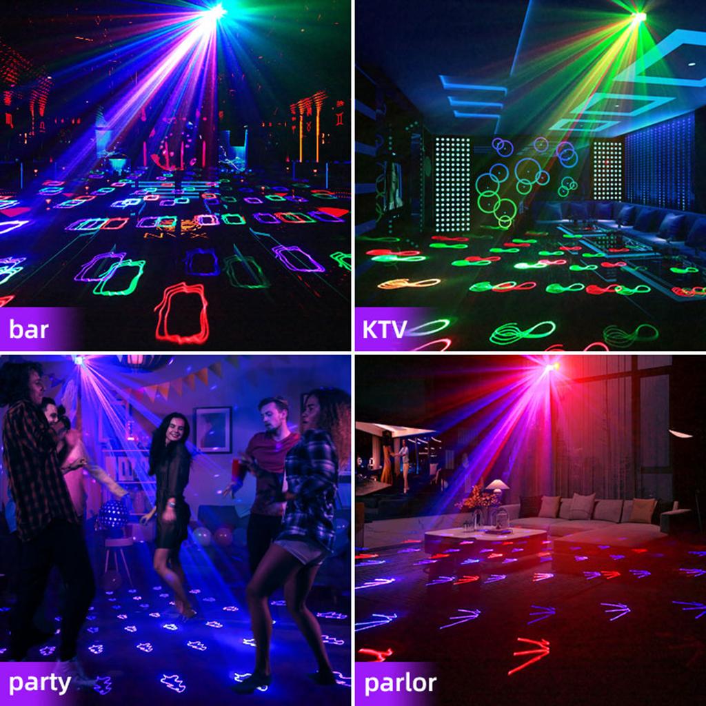 6IN1 Stage Laser Light Disco Party LED UV Stage Lighting System Club Stage Light