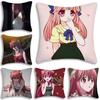 Pillow Covers Cartoon Elfen Lied Sofa Decorative Home Double-Sided Printing Short Plush Cute Cushion Cover