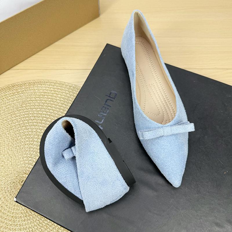 Fashion Flat Shoes for Women Spring Autumn 2025 New Shallow Mouth Butterfly Bow Plus Size Women's Shoes 42 43 44 Loafers Zapatos Mujer