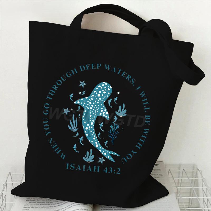 Ocean Animal Trend Shoulder Bag Daily Versatile Commuter Student Tutoring Bag