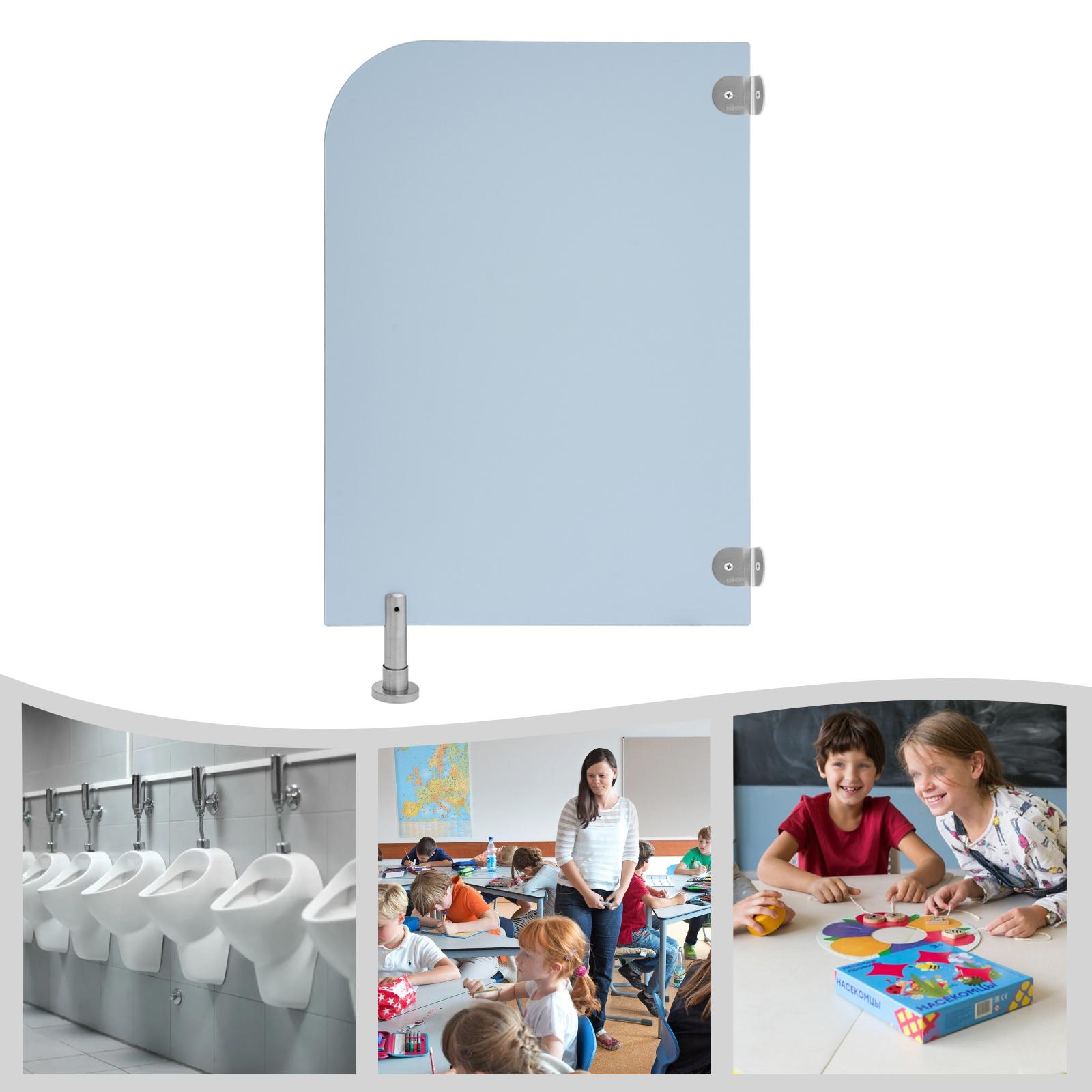 

HPL Urinal Partition Divider,Gray/Baby Blue Wall-Mounted Urinal Partition 60*80cm for Toilets,Hotels baby голубой