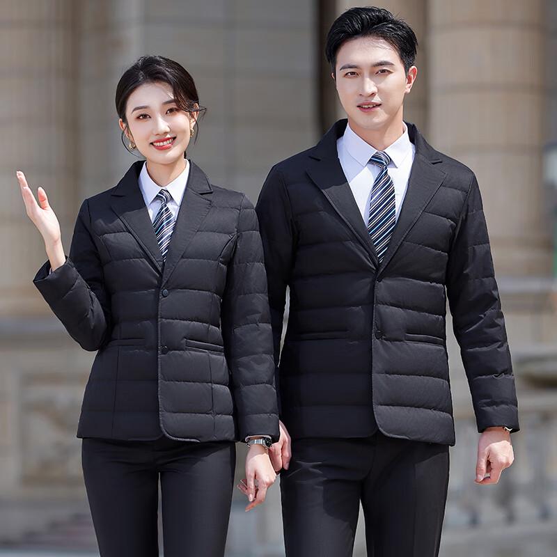 

Tenuoman Unisex Business Style Lightweight Lapel Down Jacket XL