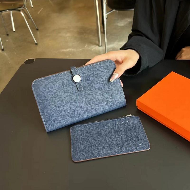 2026 Womens Genuine Leather Long Wallet