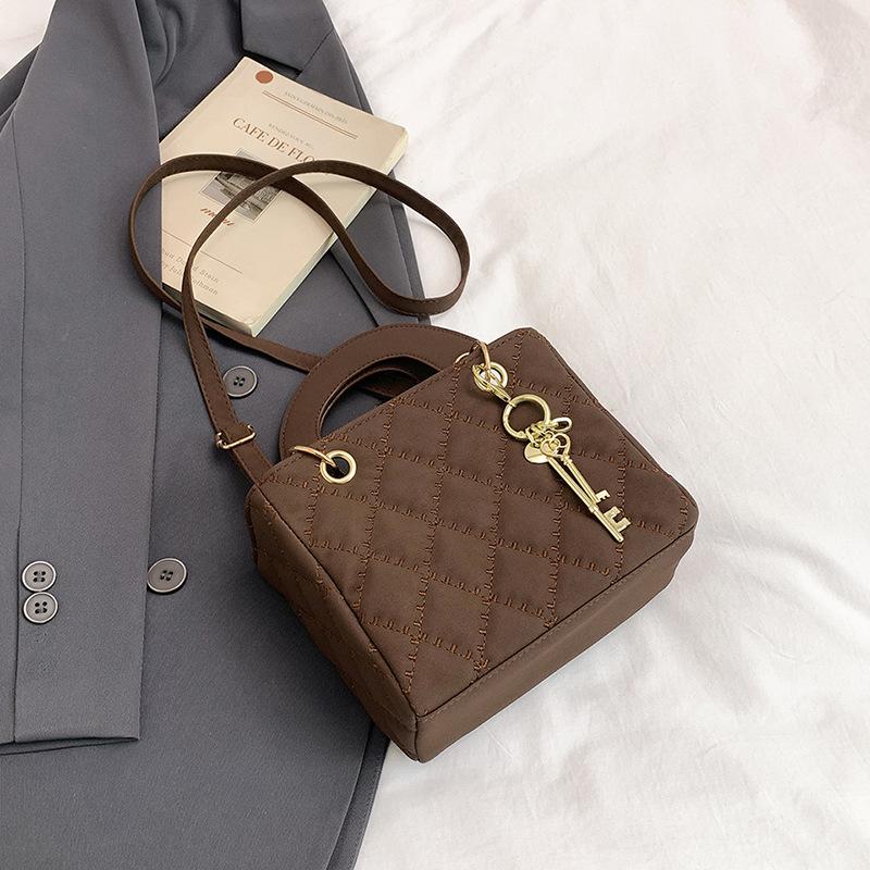 Chic Diamond Quilted Faux Leather Shoulder Bag for Women, Vintage Style Crossbody Hobo Purse, Soft Texture Handbag