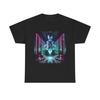 Unisex Adult T Shirt Haunted Porcelain Doll Neon Arcade