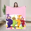 Super Warm Blanket Picnic Childrens Cute T-Teletubbies Throw Blanket Flannel Bedspread For Outdoor Funny Sofa Bed Cover