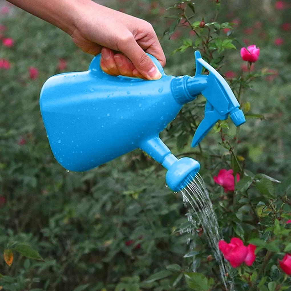 Sprühflasche Kunststoff Tragbar Gartensprüher mit Verstellbarer Düse Leere Wassernebel Flasche