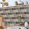 15PCS PVC Removable Floor Tile Stickers Self-Adhesive 5.91 x 11.81 inch Tile Decals Peel and Stick Backsplash Wallpaper Decoration for Kitchen