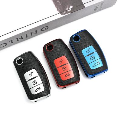 Leatehr Shell Fob Car Key Case Cover Keyless For Ford S-Max Eco Sport Galaxy Fiesta Focus Mondeo Falcon B-Max C-Max Territory