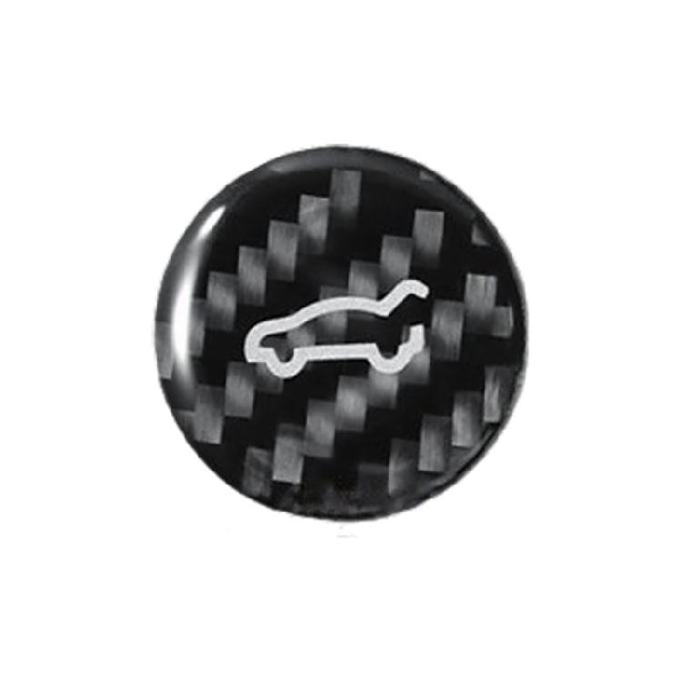 Automotive Trunk Button Protector Carbon Fiber Construction Trunk Open Close Reminder Sticker Exterior Decals