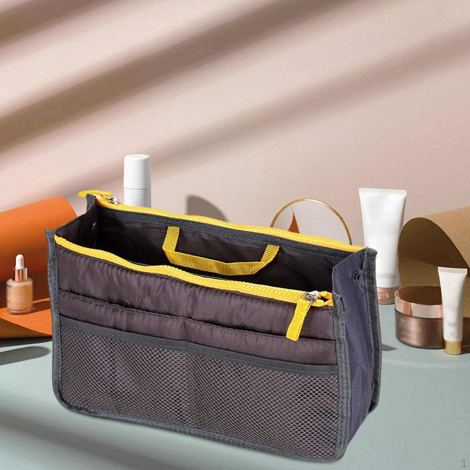 

Makeup Bag Beauty Pouch Travel Toiletry for Woman and Man сірий