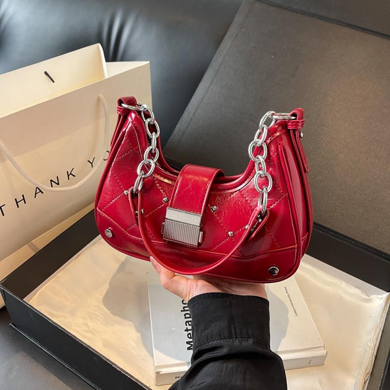 

Преміальна сумка-мессенджер у стилі іноземного бренду, жіноча, нова літня, популярна універсальна сумка-мессенджер 2024 року, сумка через плече, пельмені бордовий