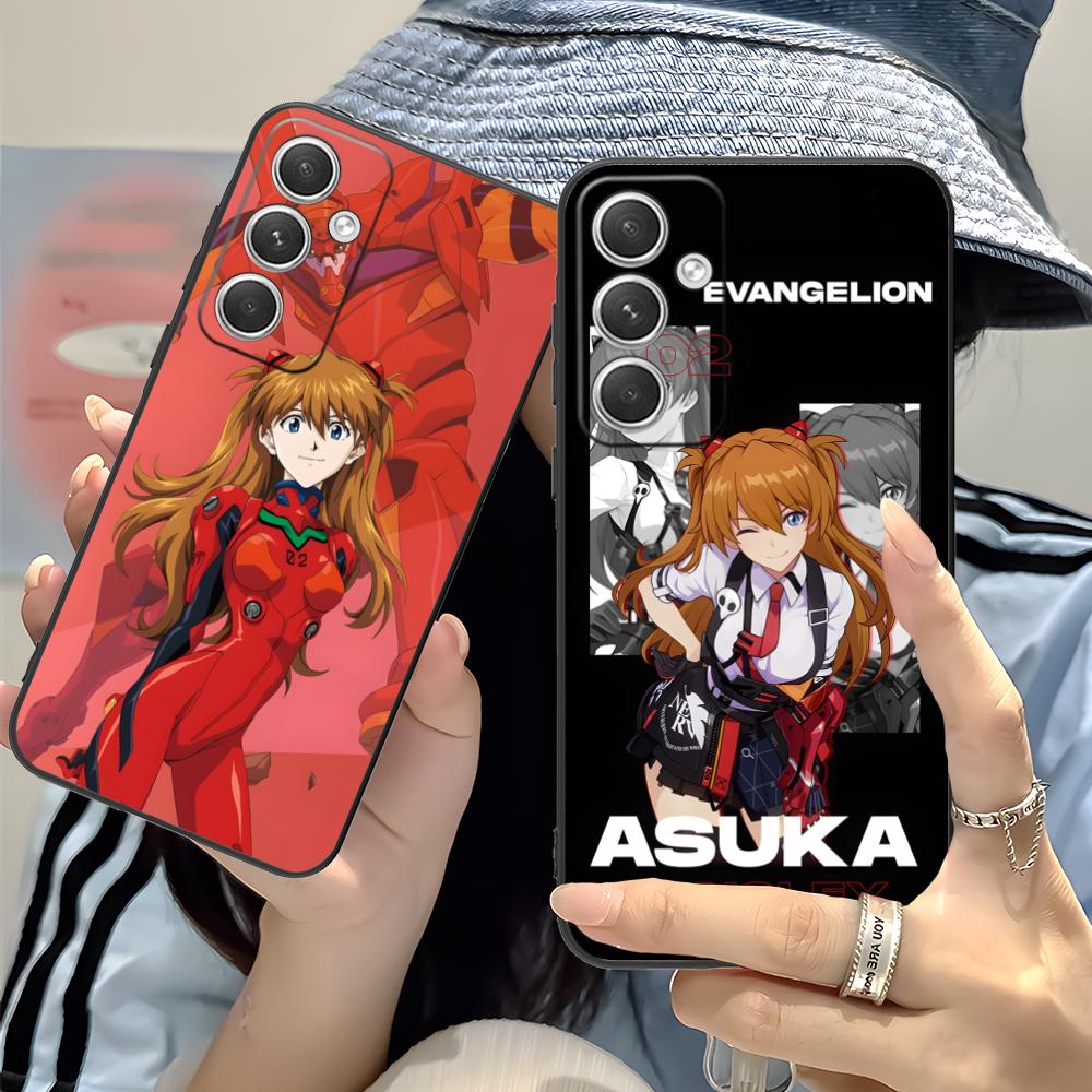 Anime EV Asuka Mobile Phone Case for Samsung Galaxy S26 S25 S24 S23 S22 S21 S20 Note20 Plus FE Ultra Colorful Cover Pretty Cover