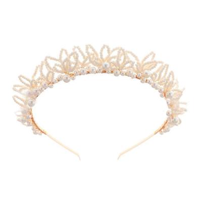 Baroque Metal Hairband With Faux Pearls Embellishment Fashion Headbands Hair Accessory For Prom Event Hairstyles