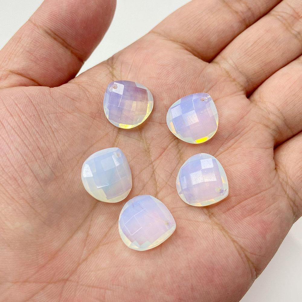 Natural Stone Amethysts Pendants Faceted Water Drop Rose Clear Quartzs for Jewelry Making Diy Necklace Earring Healing Accessory