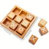 Wooden Tic-Tac-Toe XO Game, Children's Educational Two-Player Board Game for Focus and Logical Thinking Training, Parent-Child Interactive Toy