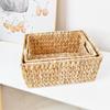 Corner Layered Water Hyacinth Woven Storage Basket Set