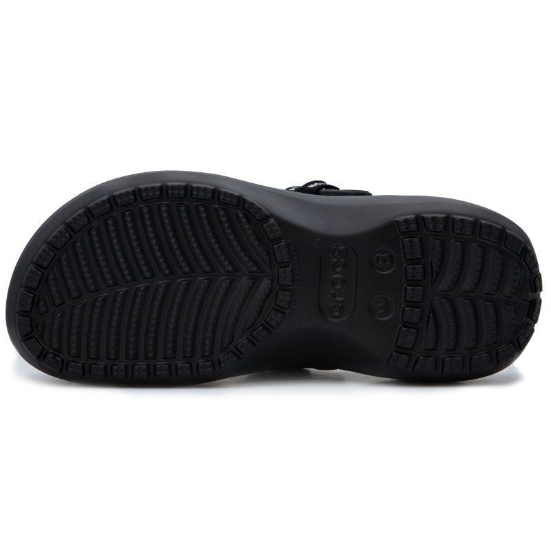 Crocs Classic Platform Clog Winding Figure Cloud Casual Versatile Hole Shoes Women's Black