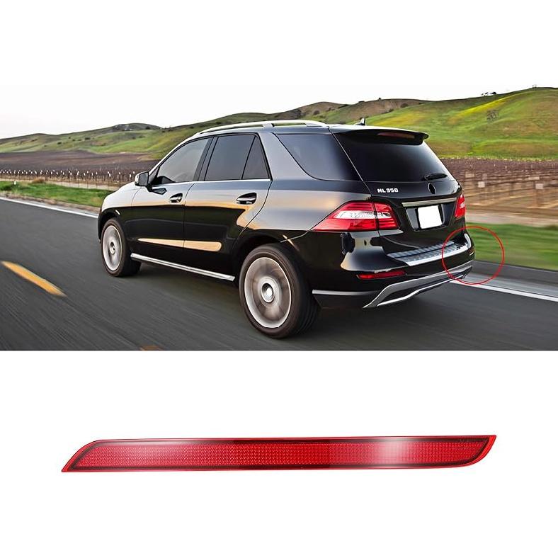 Right Rear Bumper Reflector Passenger Side 1668200174 Compatible with Mercedes Benz ML350 ML400 GLE350 GLE400 Right
