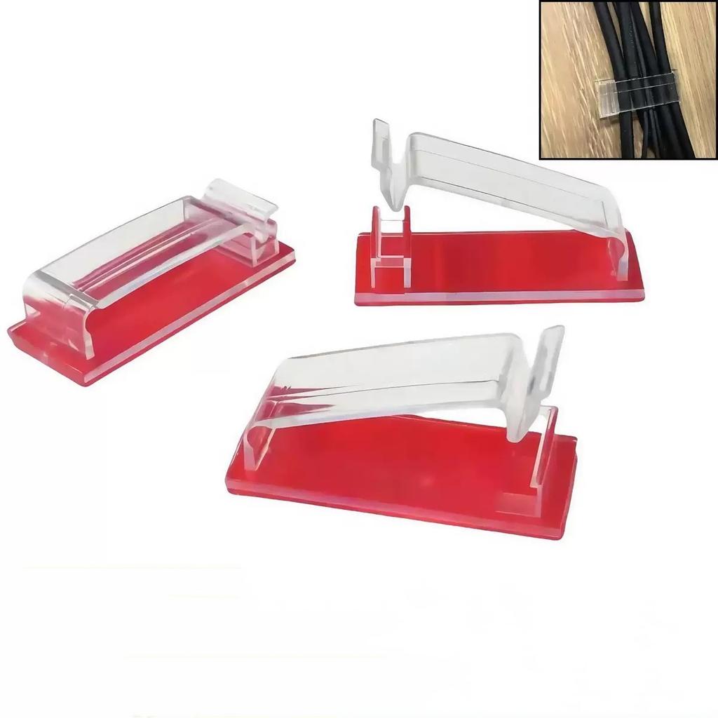 5/10/20 Pcs Self Adhesive Cable Management Clips Cable Organizers Wire Clips Cord Holder for TV PC under Desk Home Off