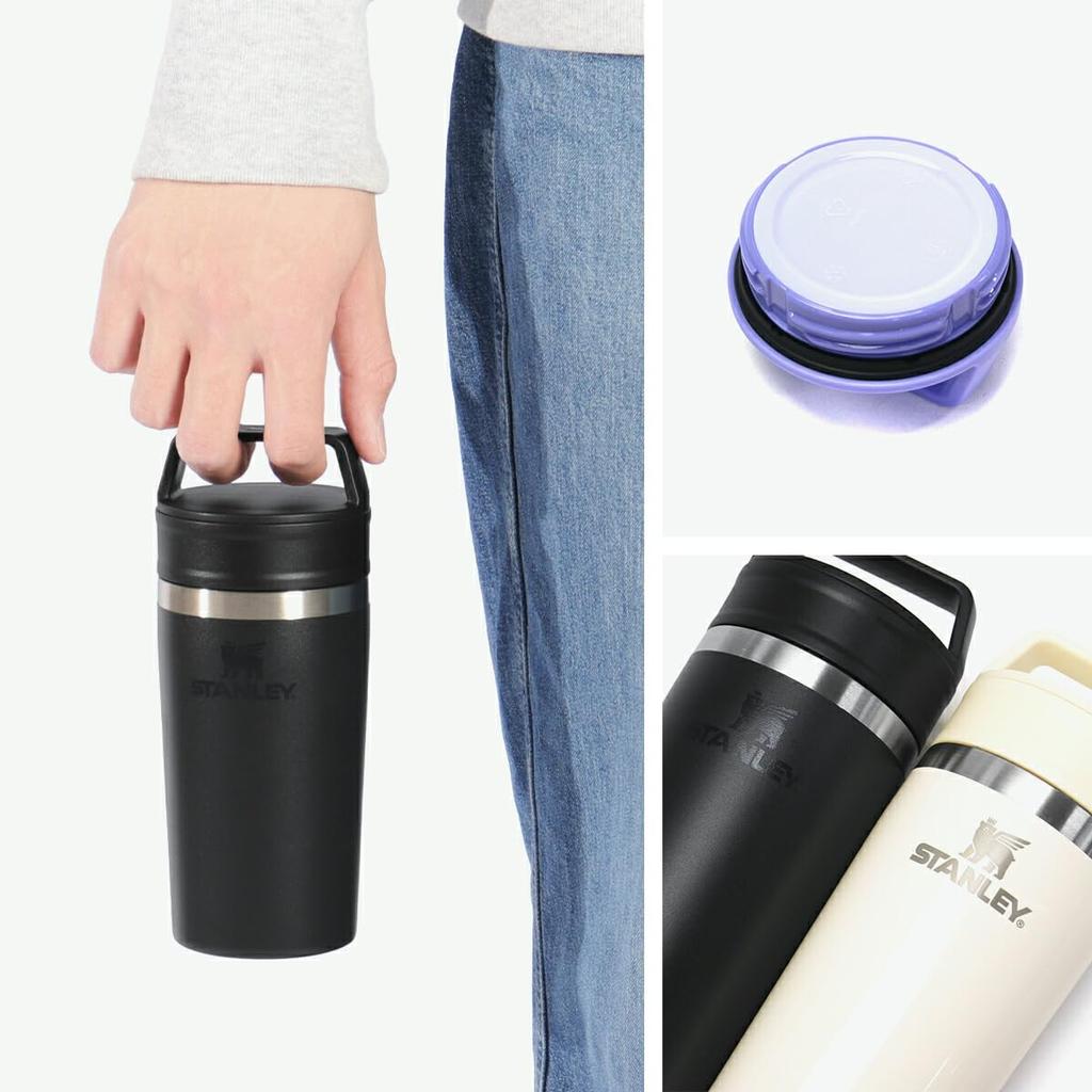 Stanley Cafe To Go Vacuum with Handle and Perfect for and Product 10120800 Mug, 0.35L (350ml), Insulated, Portable, Lid, Coffee, Eco-Friendly,