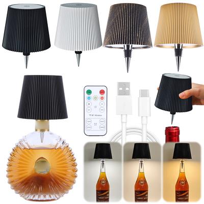 Kabellose Flaschenlampe, tragbarer Flaschenlichtkopf, 3 Lichtfarben, Weinflaschenlampenkopf, Weinflaschenlicht für Wohnzimmer, Schlafzimmer