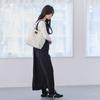 Rootote Women's Tote Bag with Movable Compartment, Large Capacity, Shoulder Strap, Freestanding, LT Round Paruti Quilted D 3674 (02 Ivory)