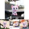 Adorable Pink Acrylic Cartoon Style Car Hanging Decoration For Trendy Vehicle Decor