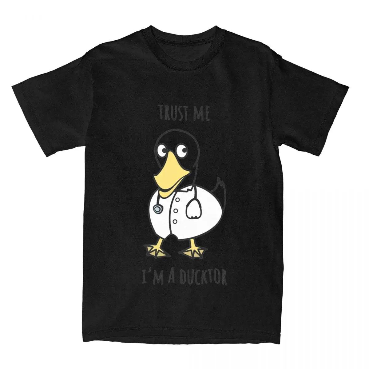 

Забавная футболка с изображением доктора-уточки Ducktor Duck Merchandise для мужчин и женщин, милые утки, сумасшедшая хлопковая графическая одежда с принтом S чёрный