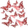 3D Butterfly Wall Stickers Hollow Design for Living Room Bedroom Hallway Decor Indoor Wall Art Wedding Party PET Decoration