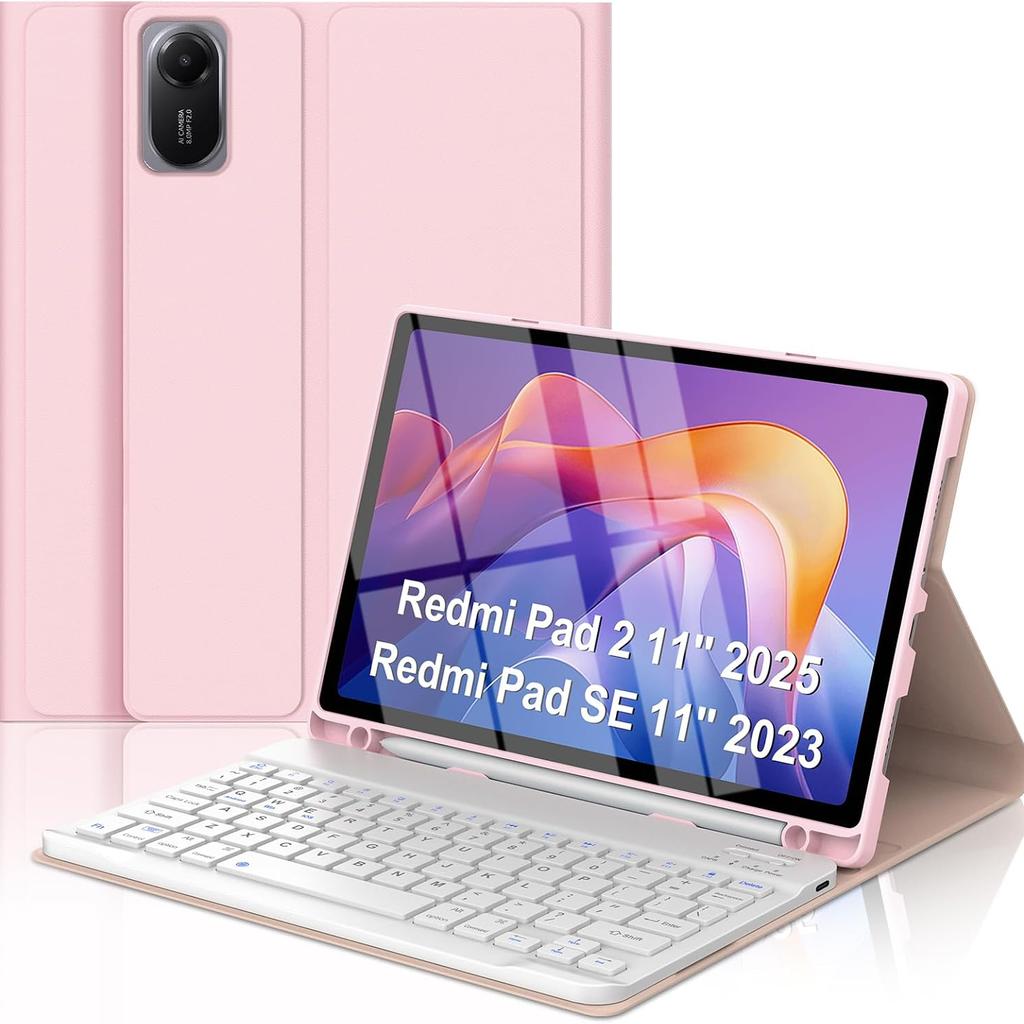Keyboard Case for Xiaomi Redmi Pad 2 & Redmi Pad SE 11 Pad2 SE Poco Pad C1  Xiaomi Pad6/7/8  6S/7S Pro Magnetic Removable Bluetooth Touch Keyboard