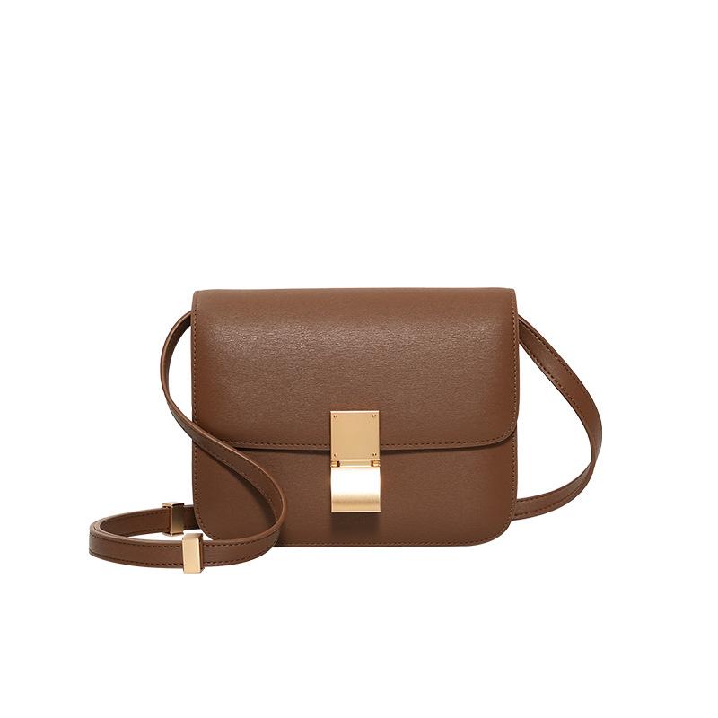 

Leather tofu bag retro small square bag, light luxury niche versatile women s high-end single shoulder messenger trendy women s bag
