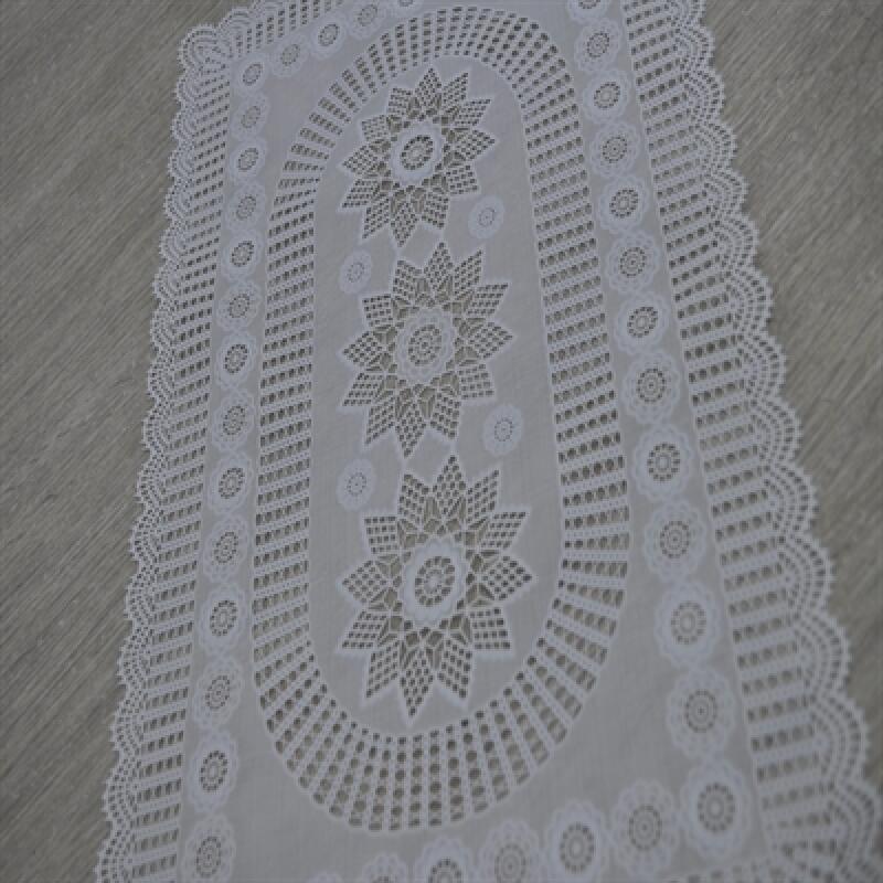

Nordic Style Waterproof Lace Tablecloth FL-1616 White (2 sheets) (Width) 30cm x (Length) 44cm 2 sheets