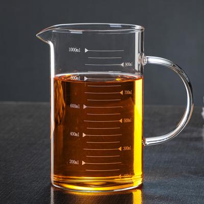 Milk Cup Measuring Cup Heat-resistant Glass Size Scale Cup Kitchen Household Belt Microwave Children's Milk Cup Water Cup