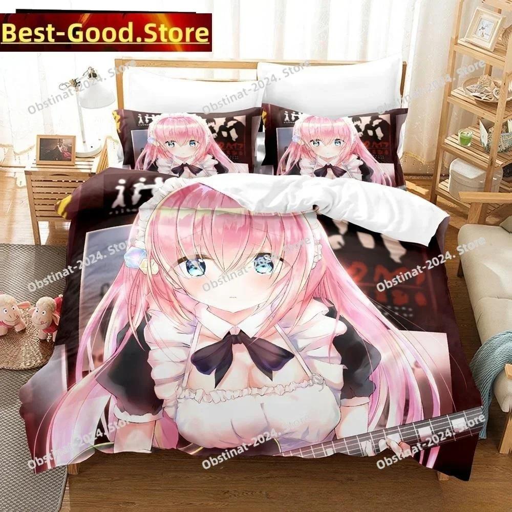 Fashion 3D Anime BOCCHI THE ROCK! Bedding Set Printed single Comforter Quilt Bed Cover Pillow Case 3 Pieces Sets Kids Adult Size