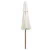 VidaXL Two-Tier Parasol with Wooden Pole, Patio Sunshade, Sun Shelter, Outdoor Patio Terrace Parasol, 42964